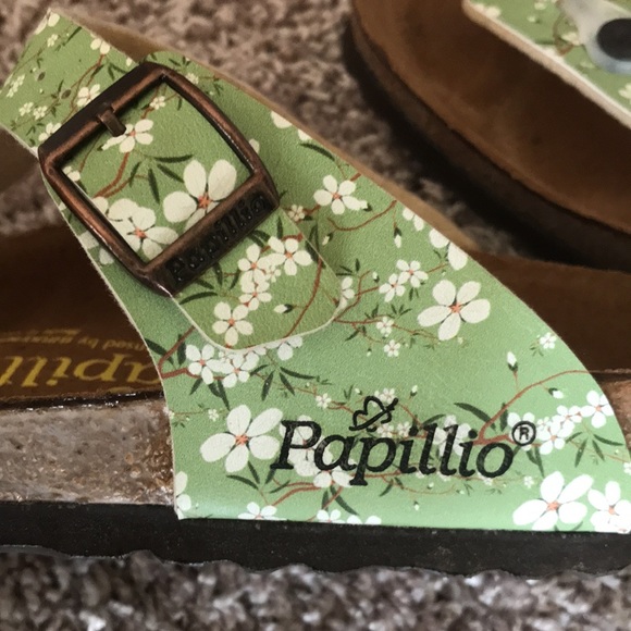 Green Floral Birkenstock Women's Sandals - Picture 6 of 9